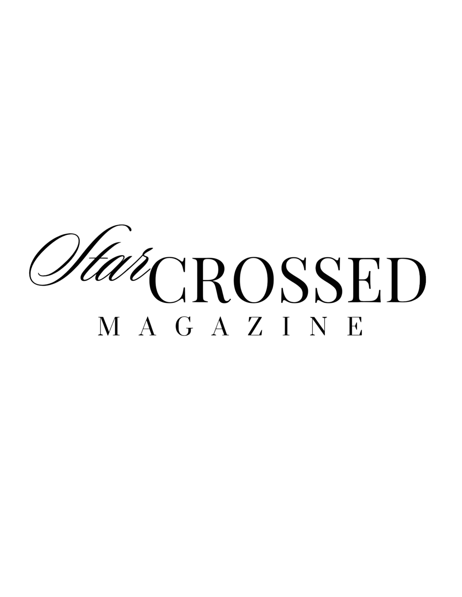 Star Crossed Magazine logo featuring elegant script and serif typography in black on a white background.