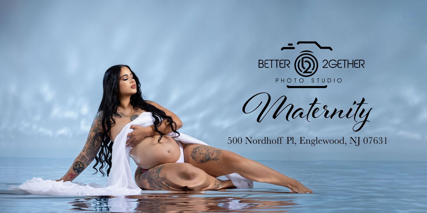Maternity photo shoot at Better 2Gether Photo Studio, 500 Noordhoff Pl, Englewood, NJ 07631.