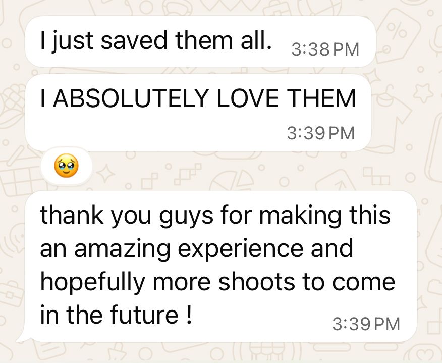 A series of text messages showing positive feedback and appreciation for an experience.