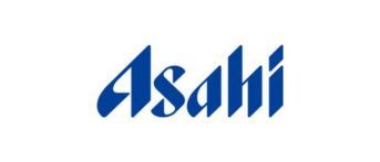 Asahi blue italic brand logo displayed on a clean white background.