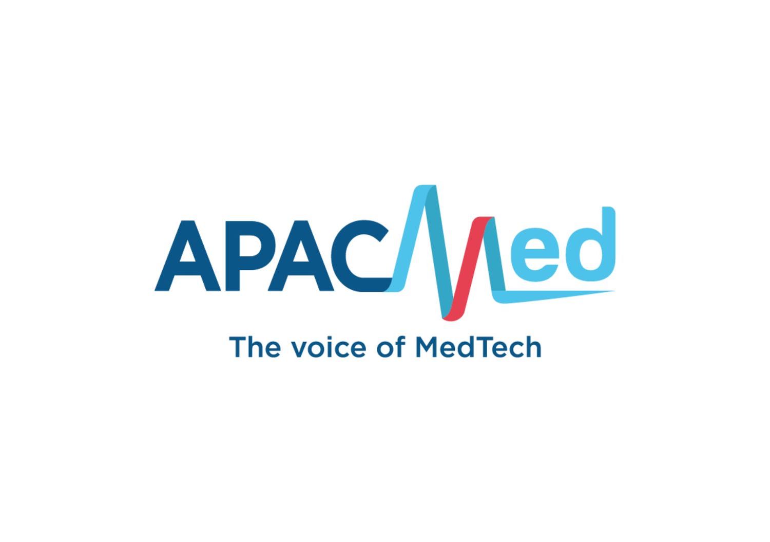 APACMed logo with the tagline The voice of MedTech in blue and teal colors.