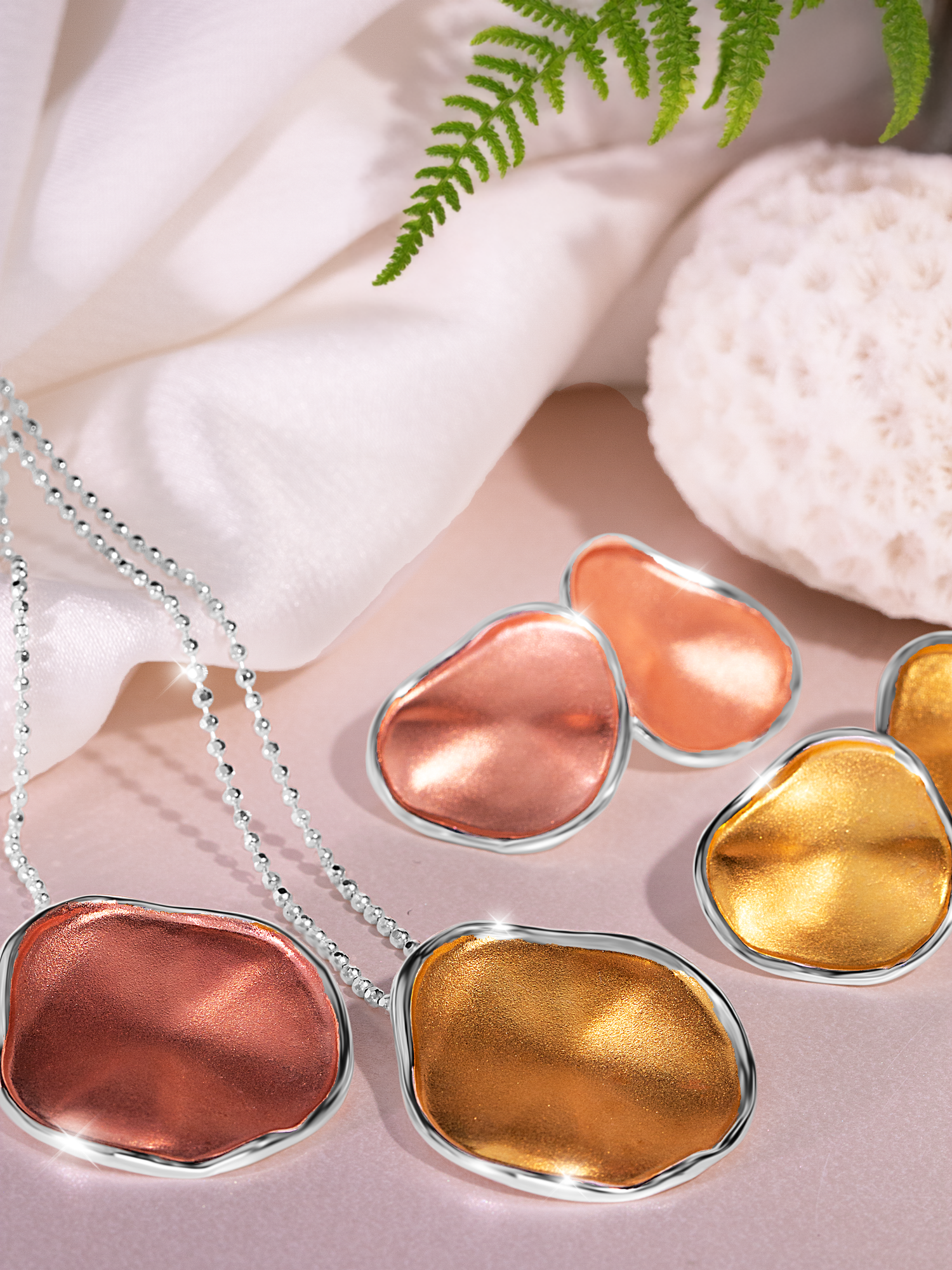 Professional product photography featuring colorful capsule supplements styled with soft natural light for wellness branding.
