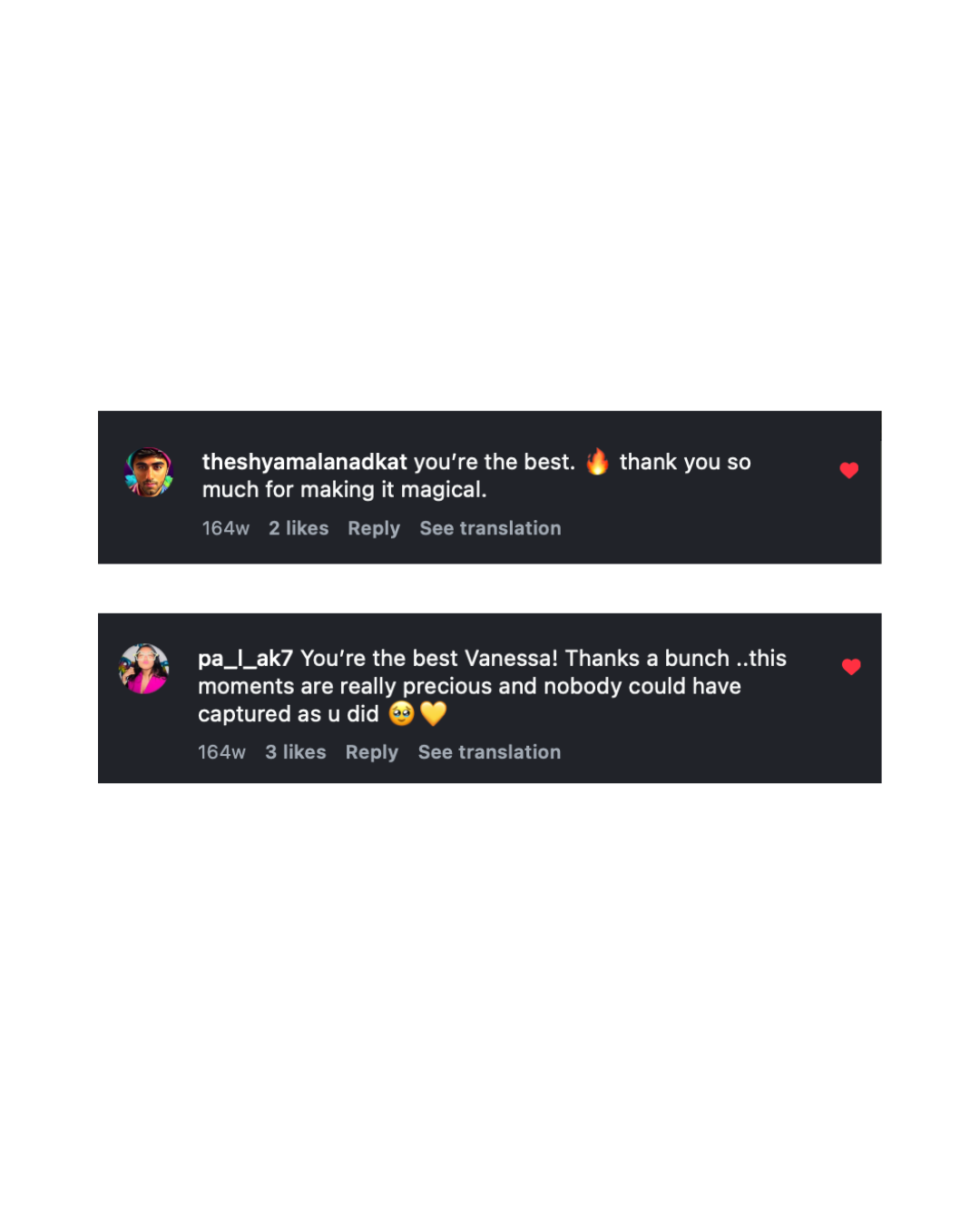Testimonials from client about couple photo session