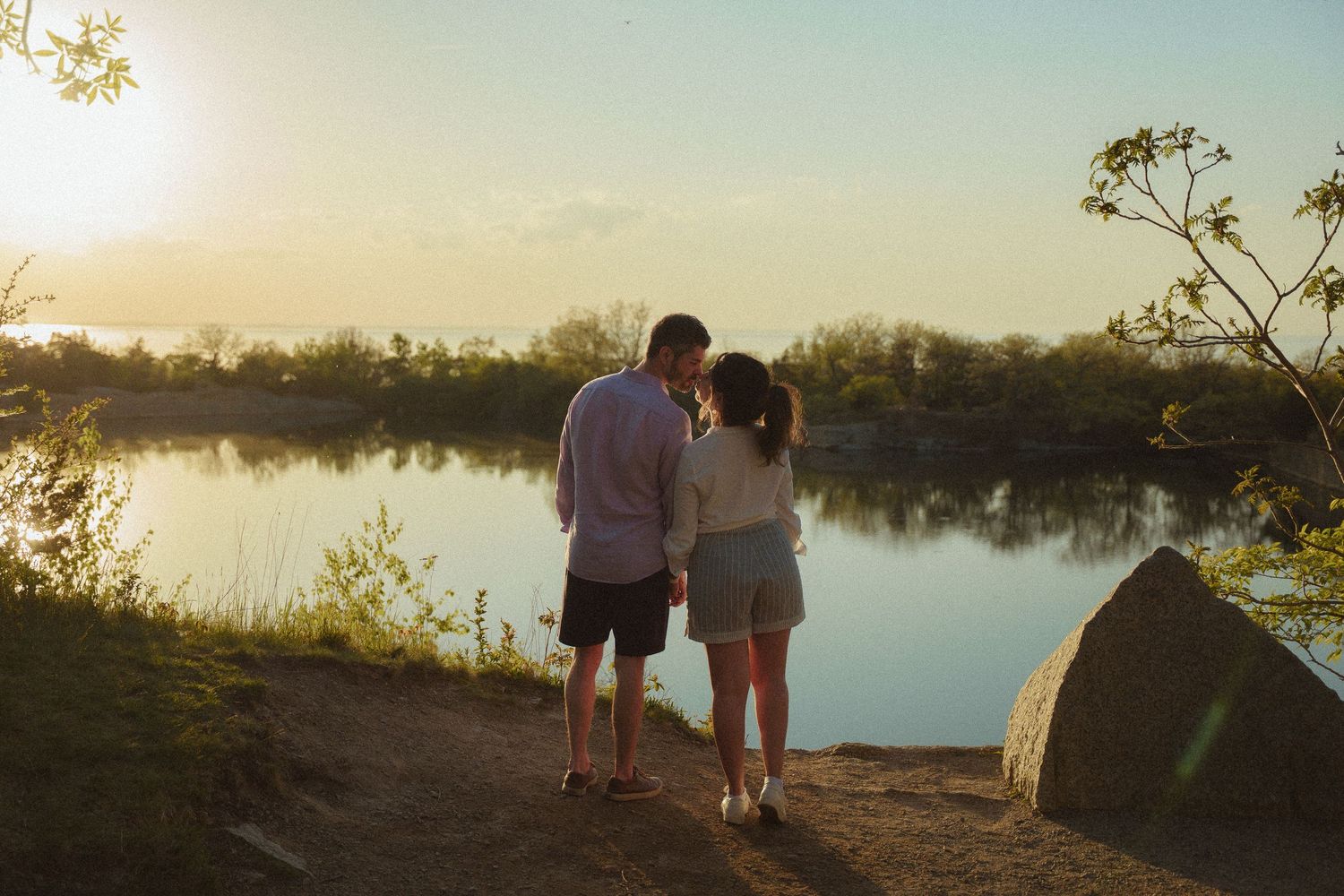 surprise engagement proposal at Halibut Point, Massachusetts