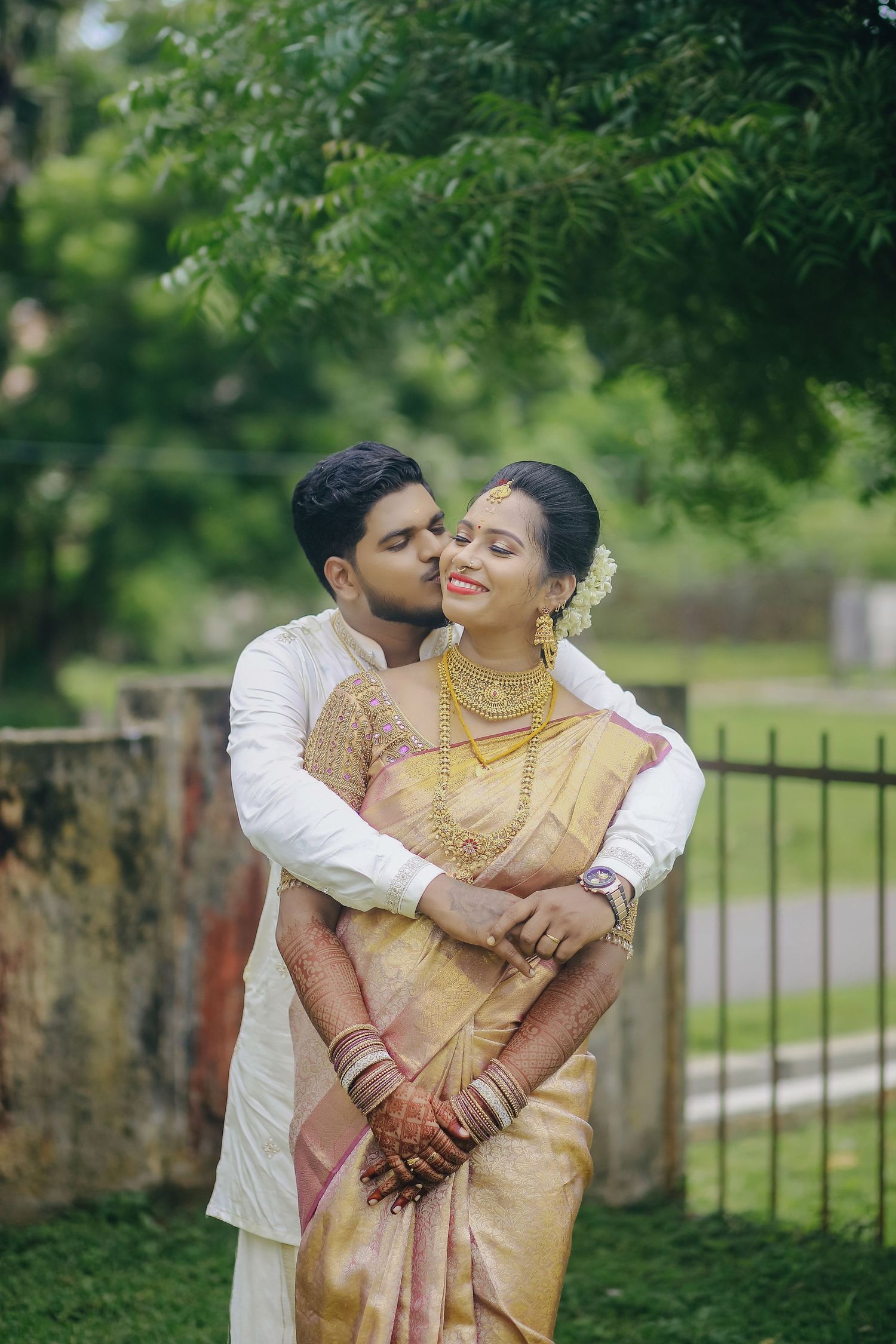 Couple in garden