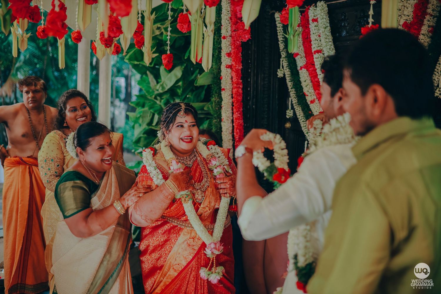 Bride in red saree