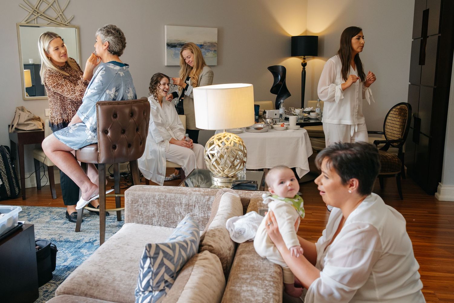 Tender moments shared between loved ones at home, showing gentle affection and closeness.