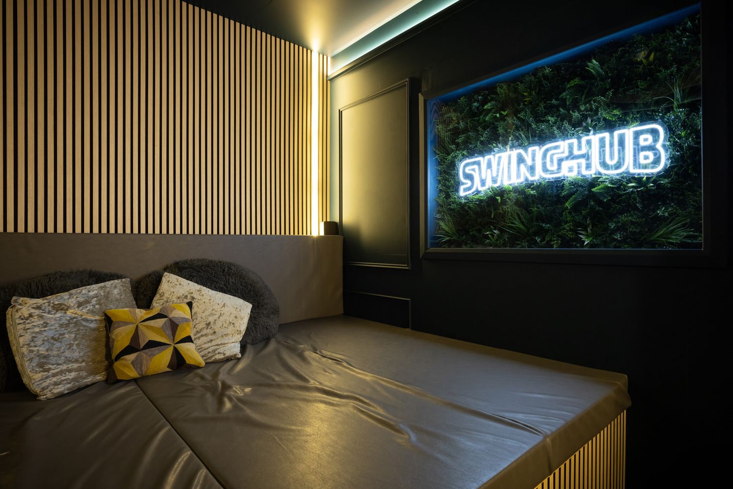 The SwingHub room at Penthouse Playrooms in Dunstable