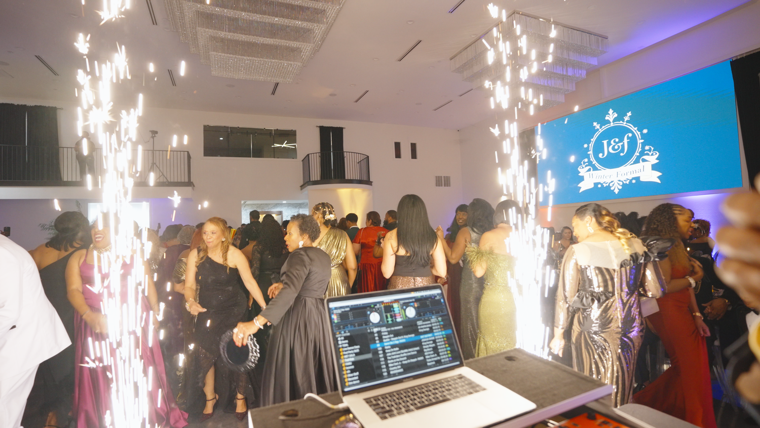 High energy dance floor celebration at gala captured by Kin & Lens Creative Media event photographer in Desoto Texas