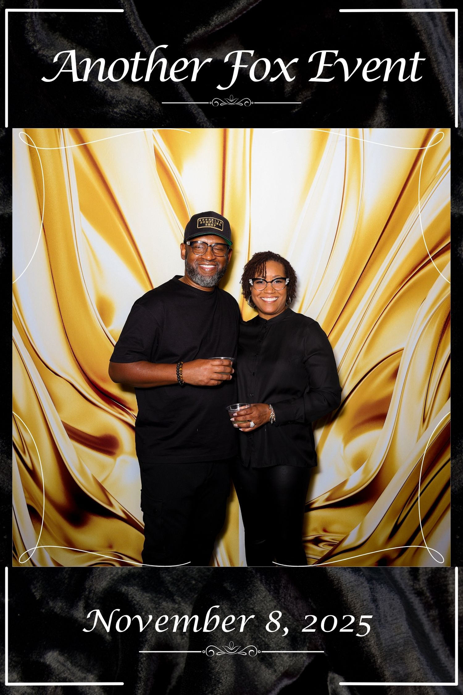 Couple posing at DSLR photo booth during Another Fox event captured by Kin & Lens Creative Media event photographer in Dallas Fort Worth