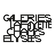 Galeries Lafayette Champs Elysees geometric black logo design.