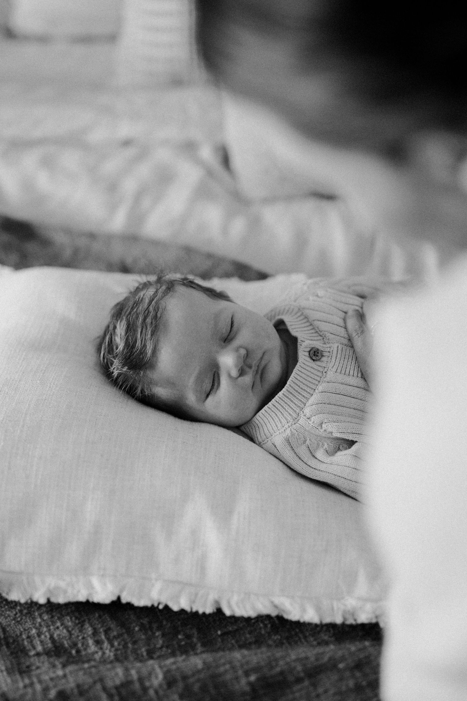 Natural and relaxed newborn at an in home session in Burekup, Western Australia.