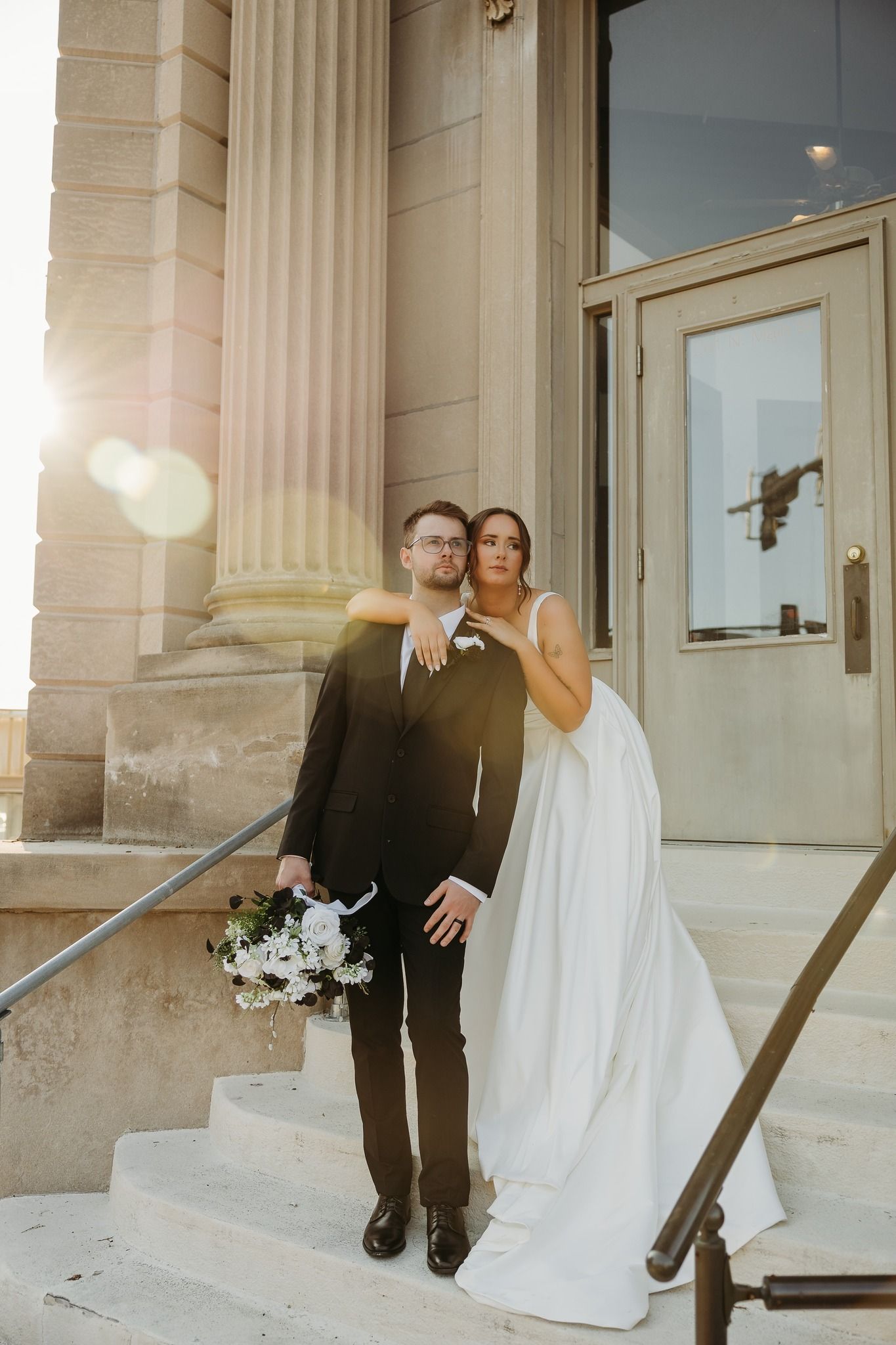 couples portraits at the vault venue located in Henderson Kentucky