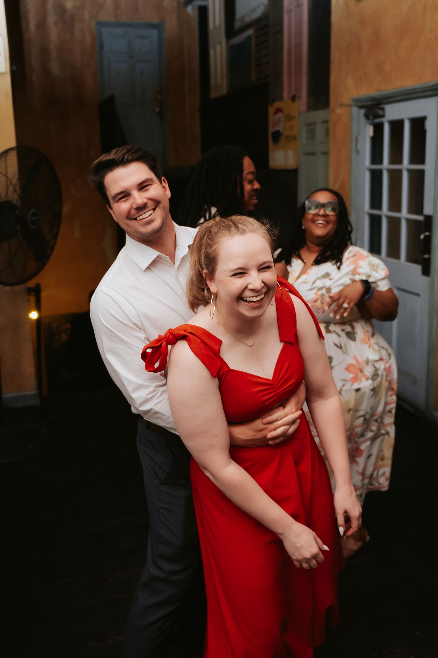 Wedding guests shuffle on the dancefloor of a wedding venue in Richmond Virginia named Havana 59