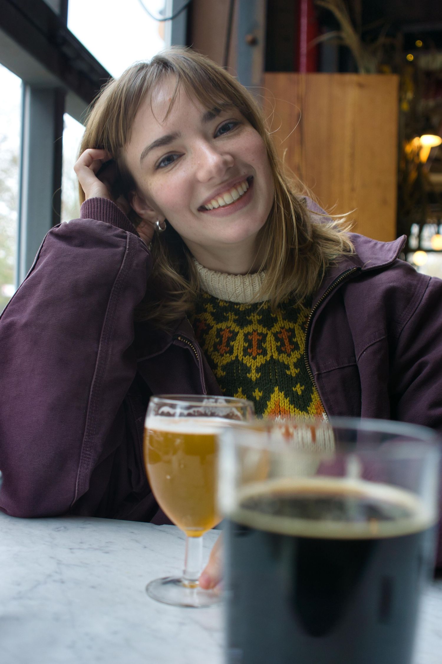 LGBTQ+ wedding photographer Dan Bowler off camera photographs picture of first date with non-binary spouse