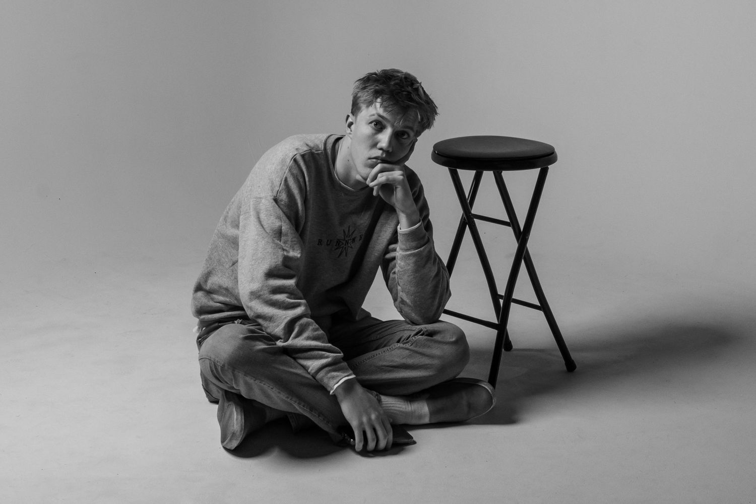 Black and white self-portrait taken by Photographer Luke Larrabee. Based in Lehi and Utah County.