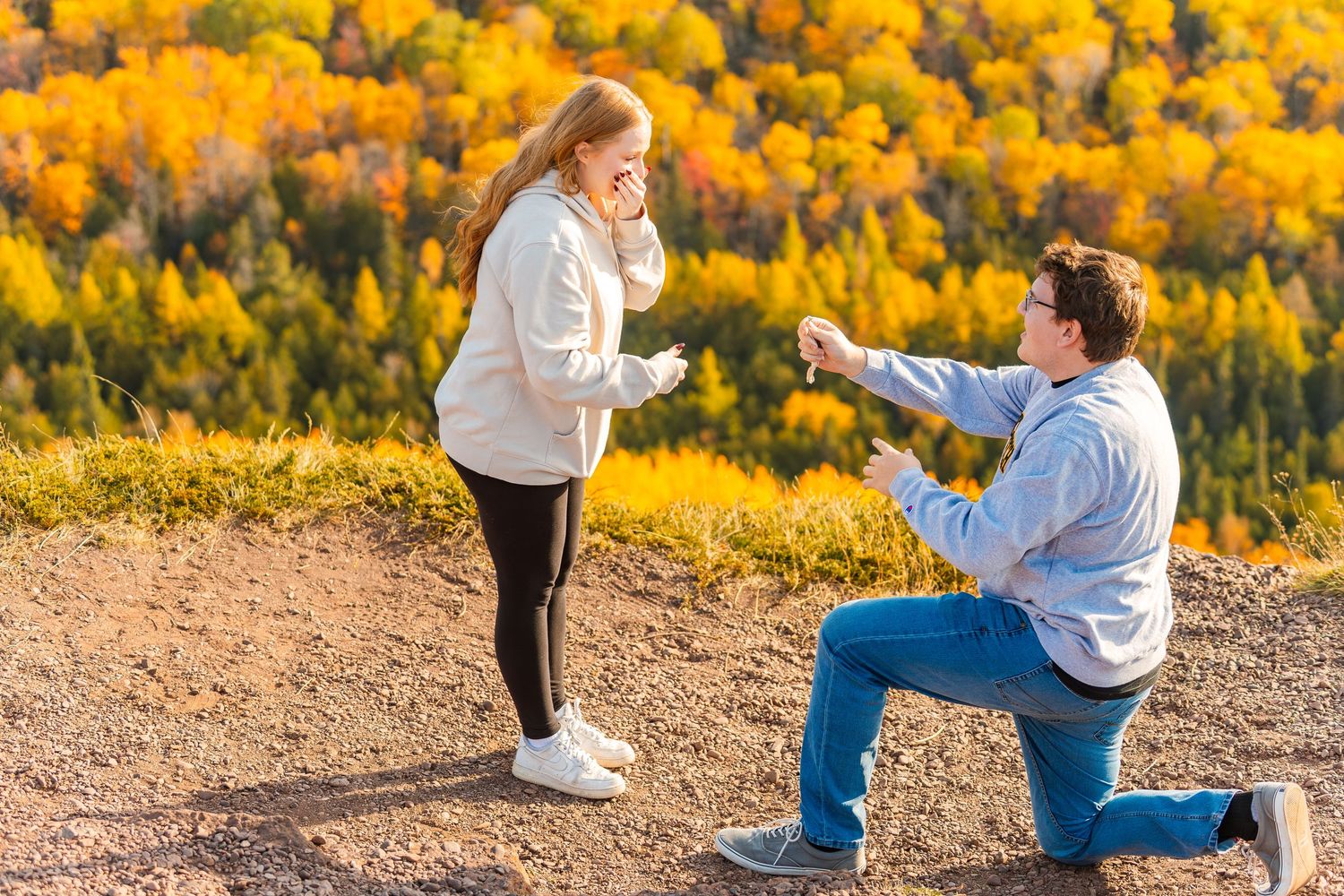 upper peninsula of michigan engagement photographer