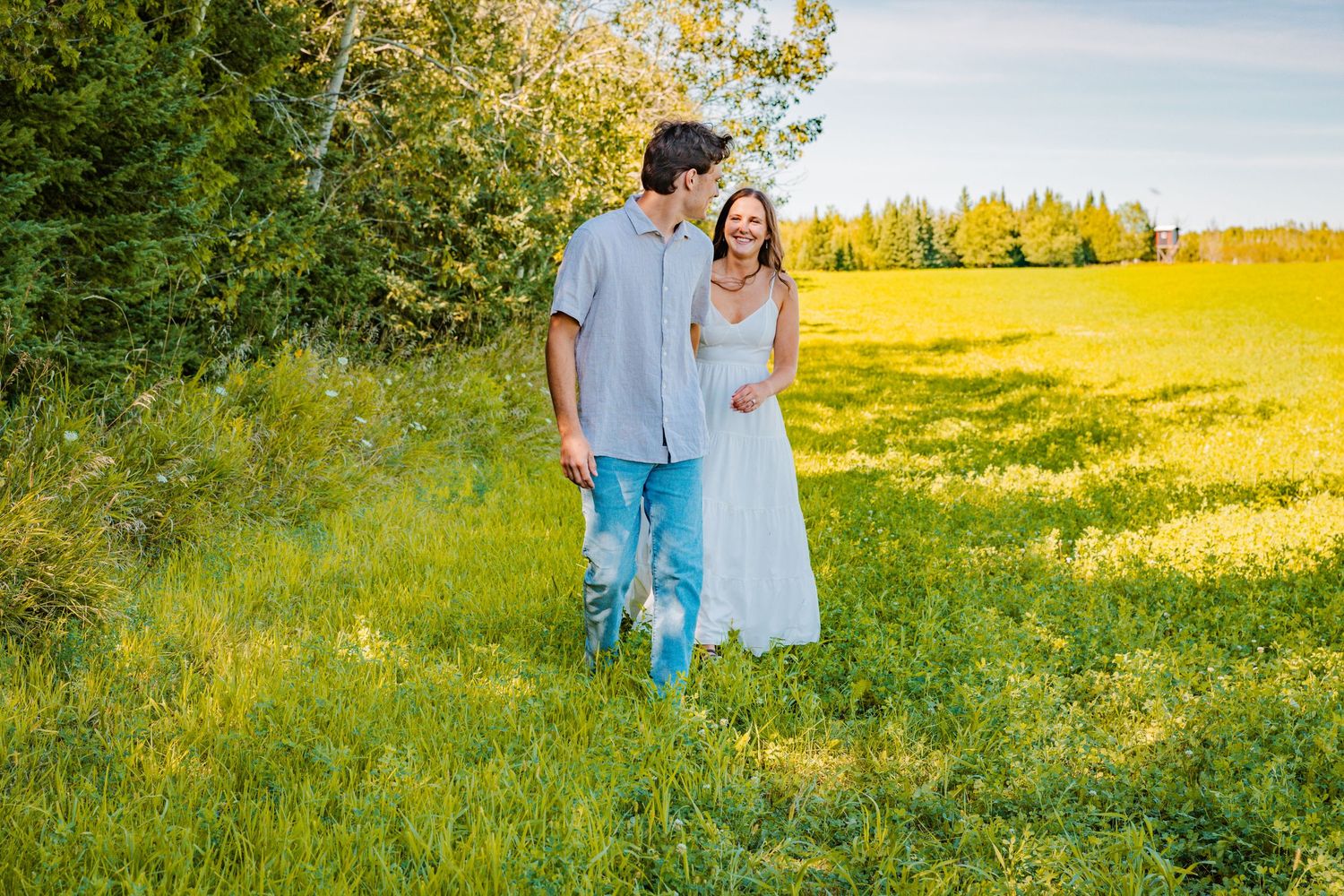 upper peninsula engagement session