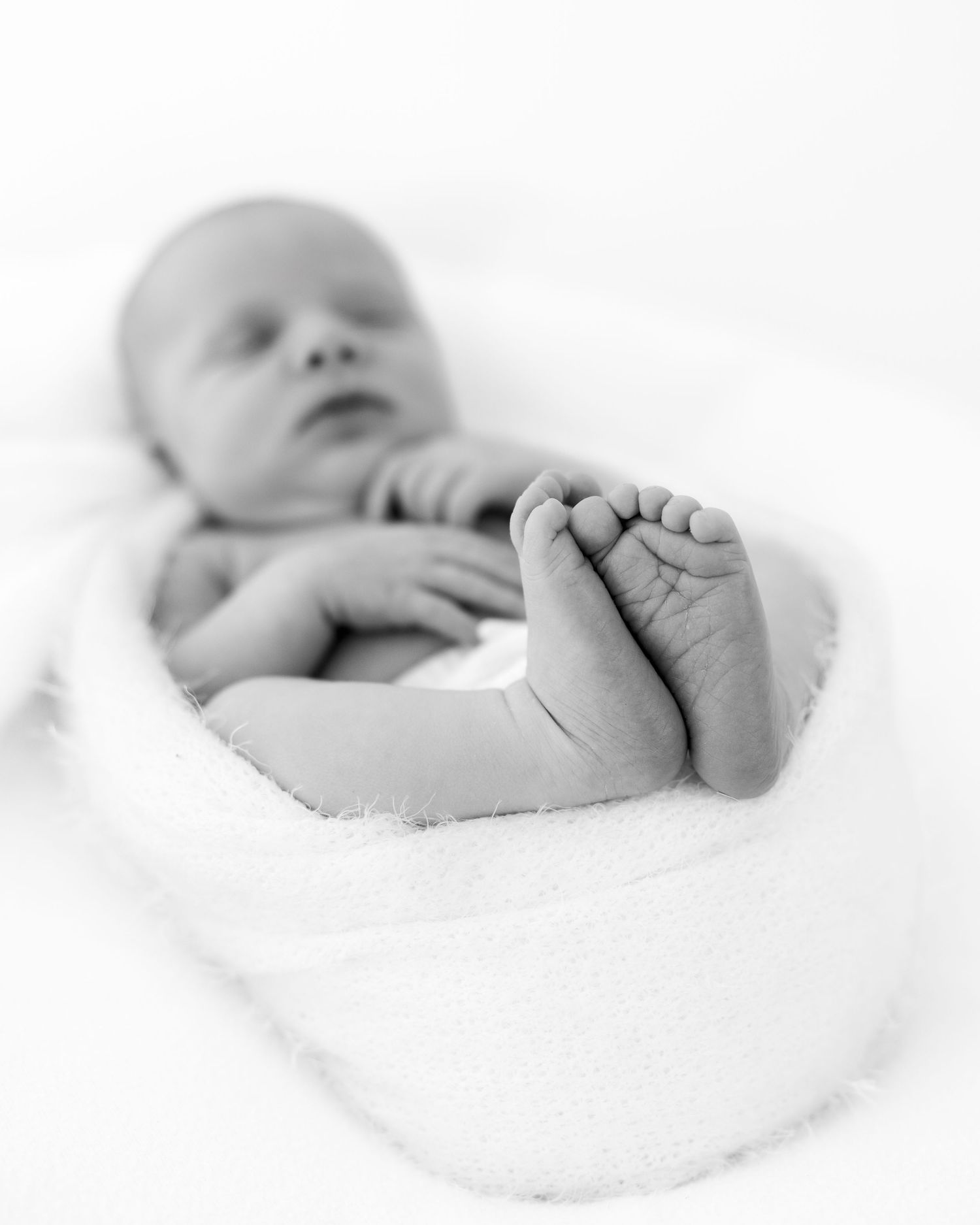Newborn baby photoshoot in Adelaide Studio, Macro image of feet