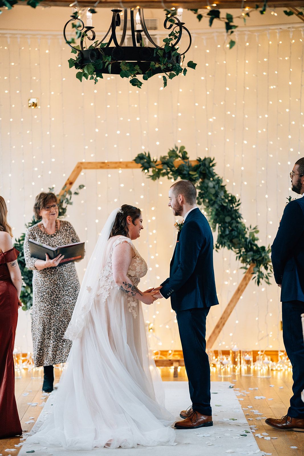 A newly married couple exchanging love in Beeston Manor, Preston