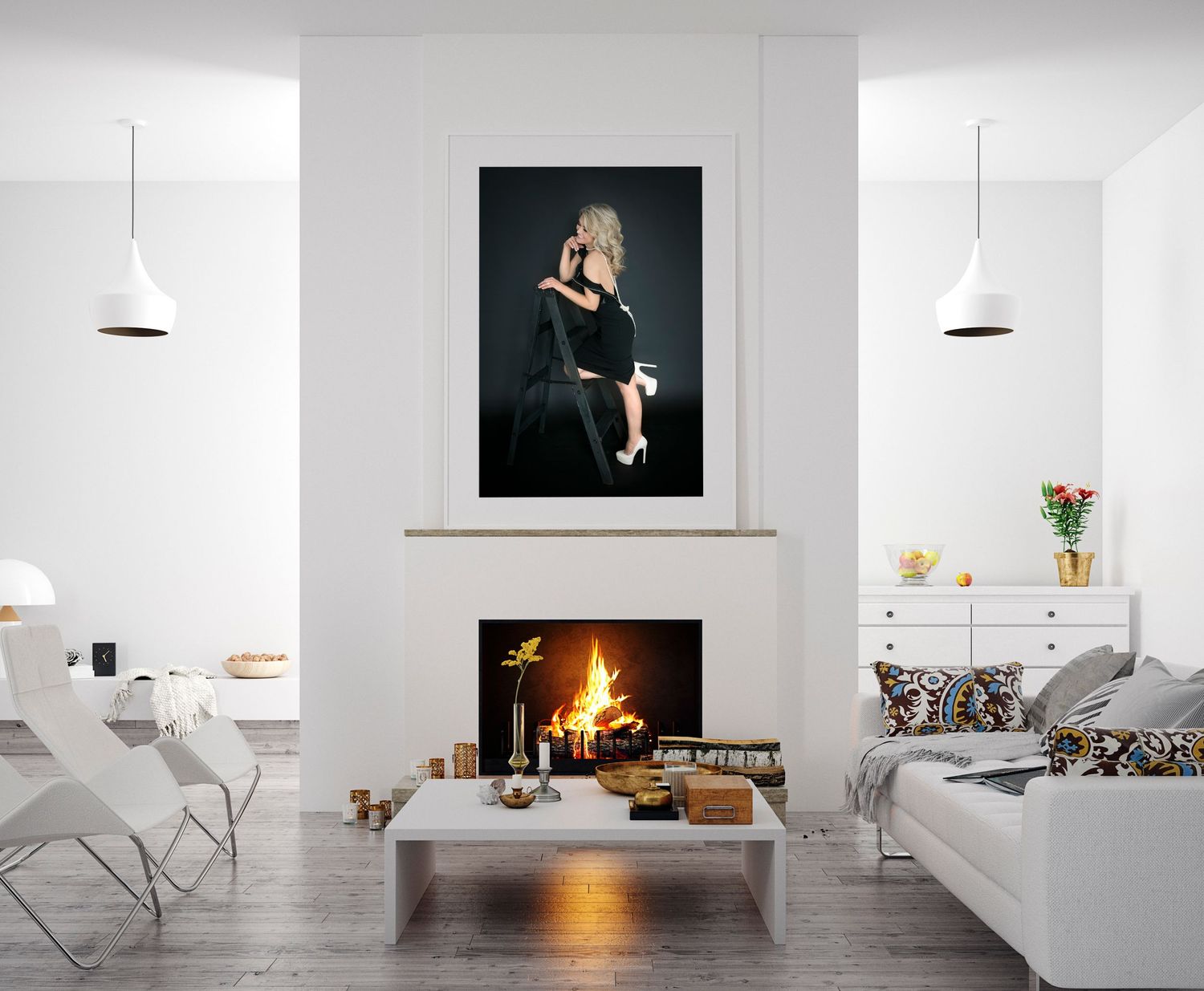 elegant boudoir photography for wall art in sarasota and bradenton photo studio