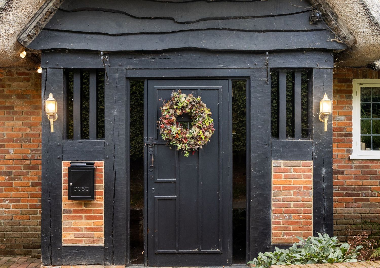 Handmade autumn wreath created at The Tichborne Arms workshop