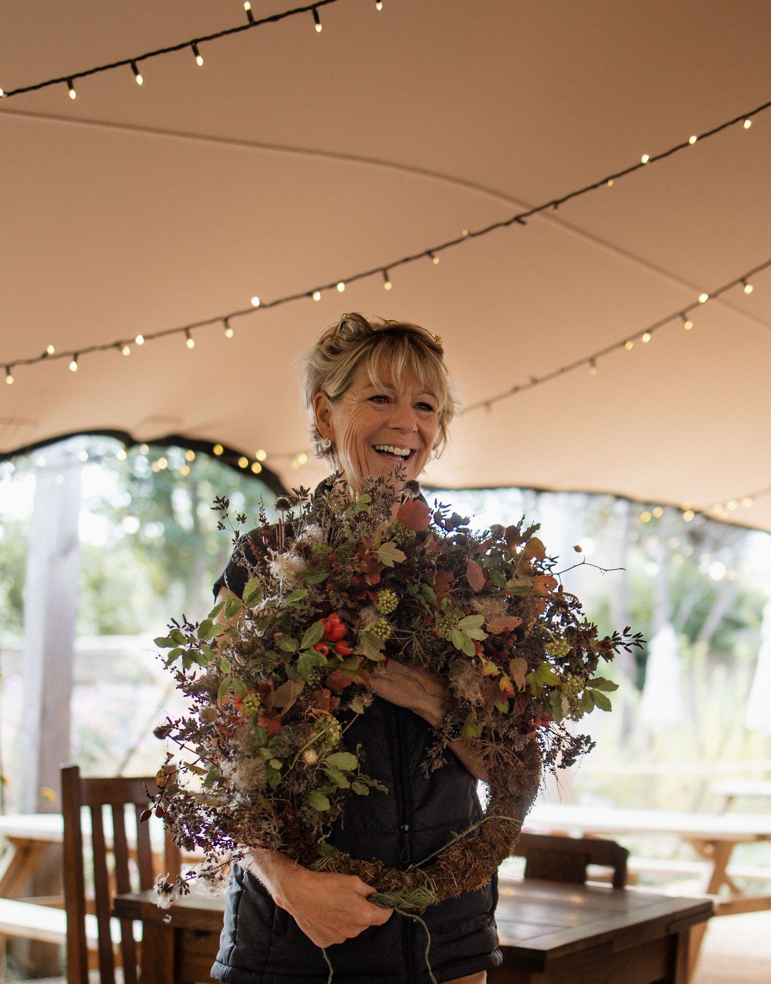 Autumn wreath-making workshop at The Tichborne Arms near Winchester