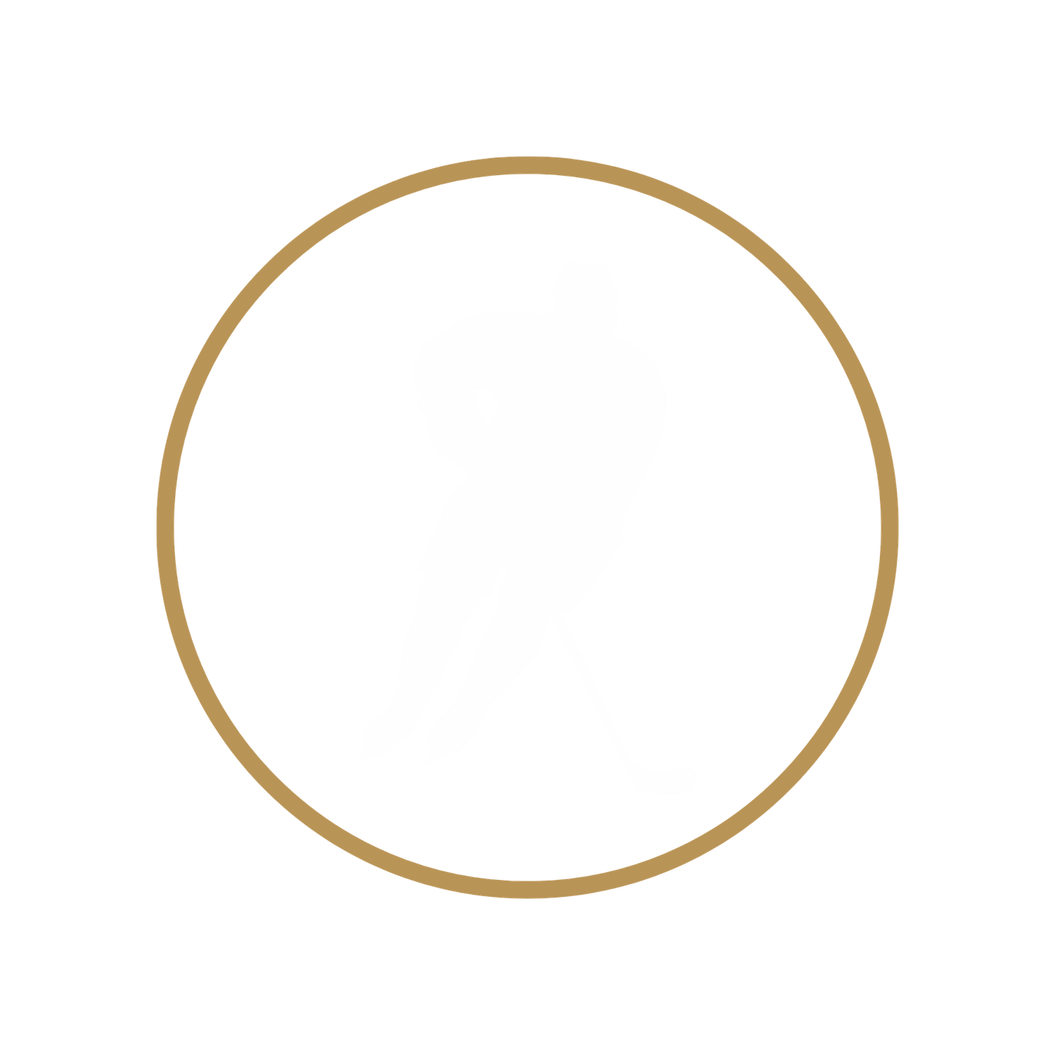 A minimalist golden circle outline on a white background, perfect for elegant design elements.