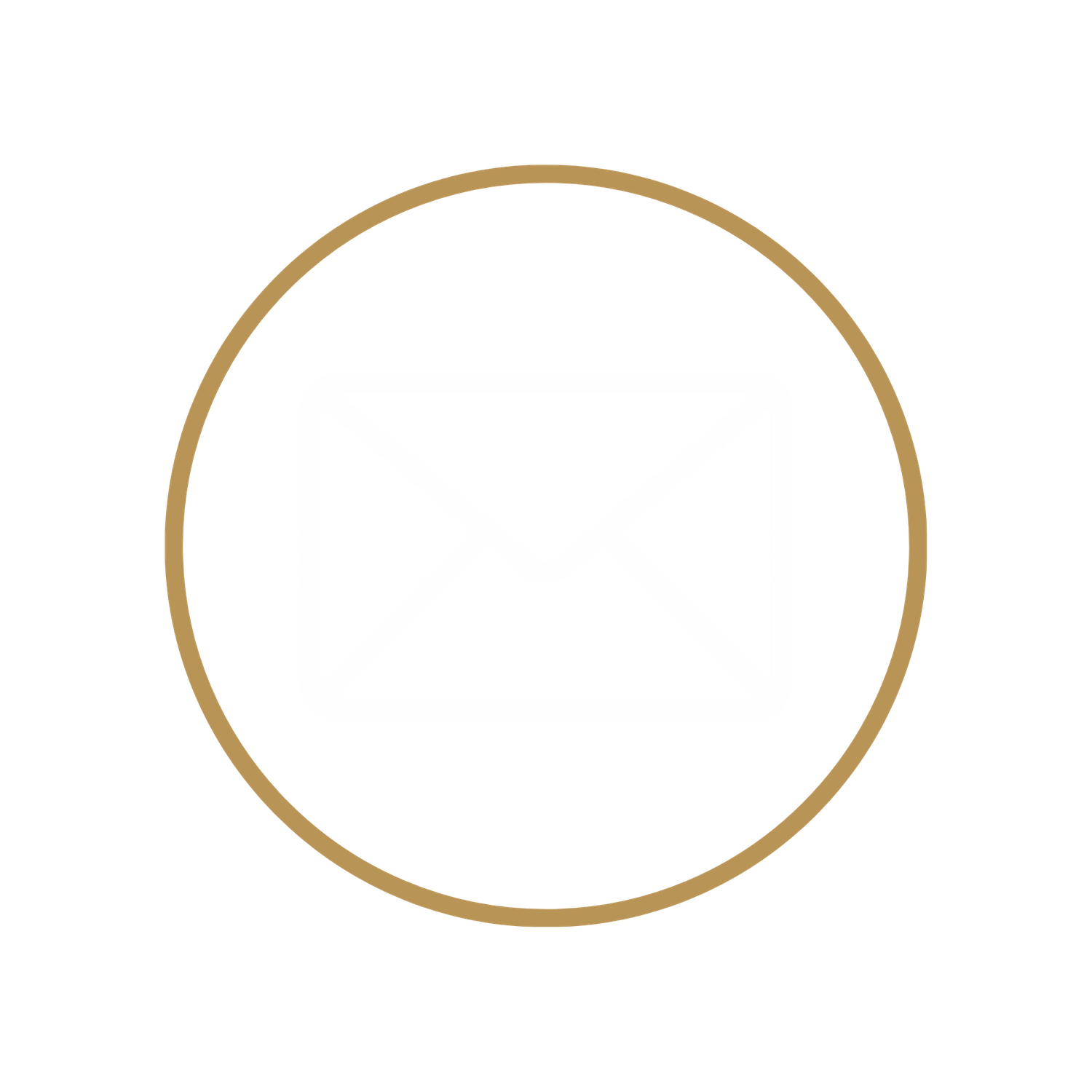Gold circle outline logo on white background, minimalist geometric design with elegant thin ring shape.