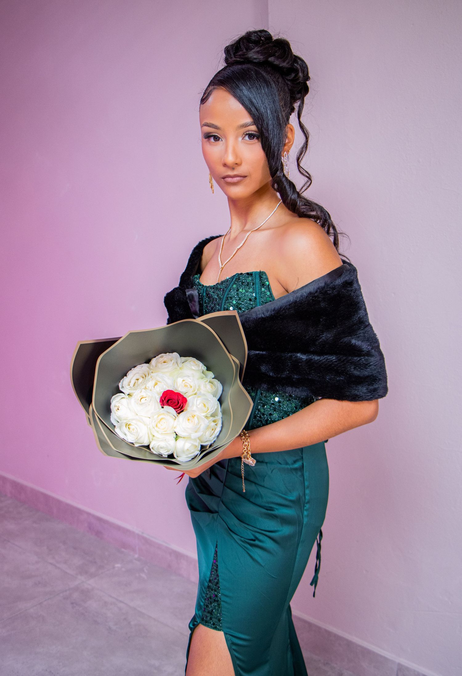 A stylish matric dance portrait captured by Imagix Photos in Johannesburg, highlighting the personality and confidence