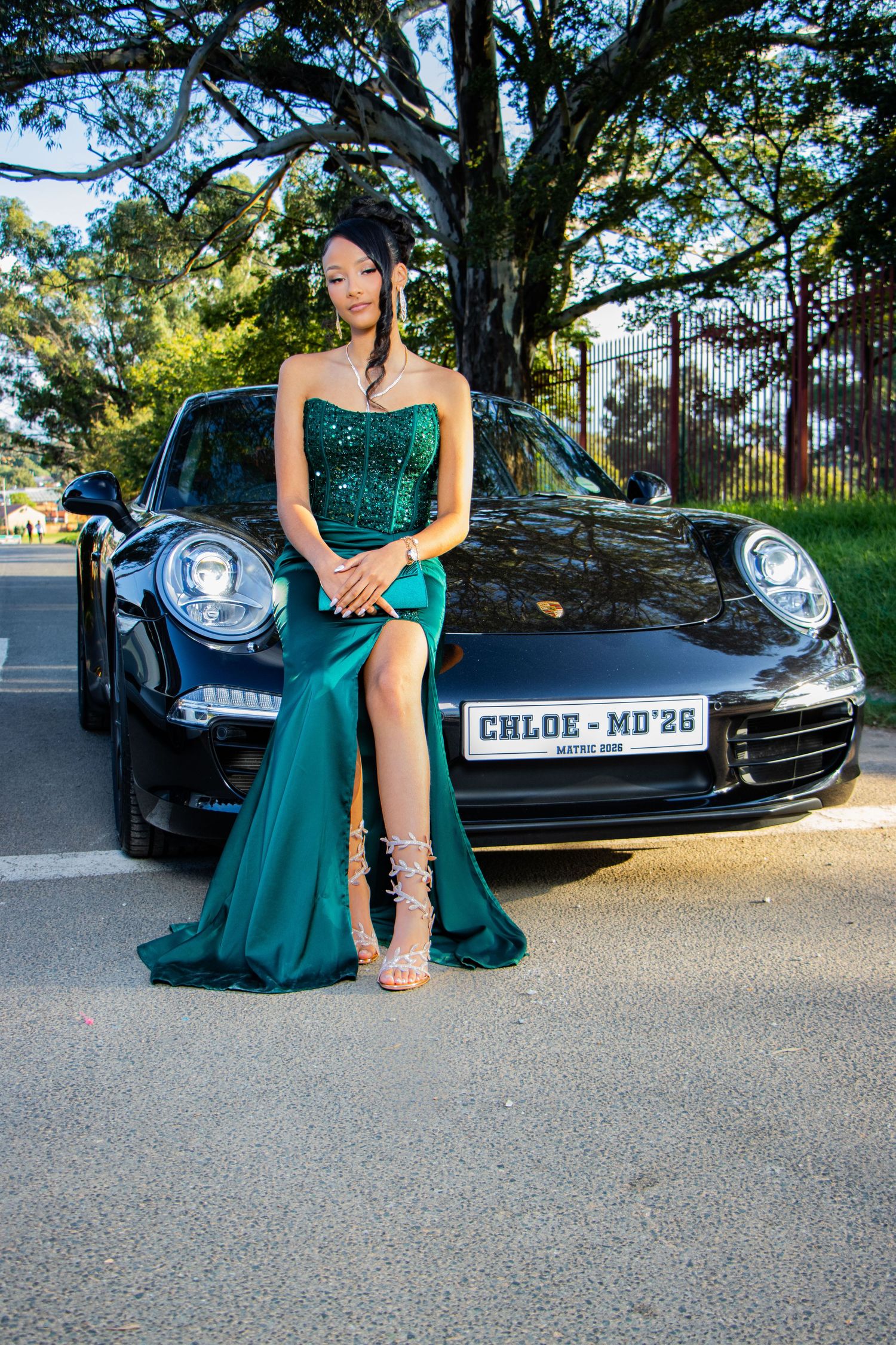 A stylish matric dance portrait captured by Imagix Photos in Johannesburg, highlighting the personality and confidence