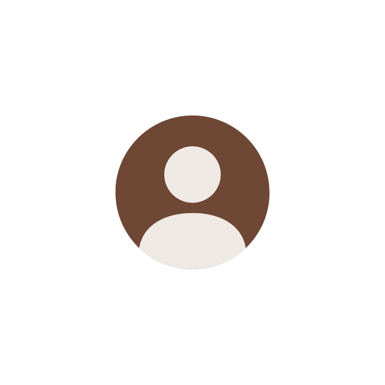 Generic user profile avatar icon featuring a brown circle with a neutral person silhouette placeholder image.