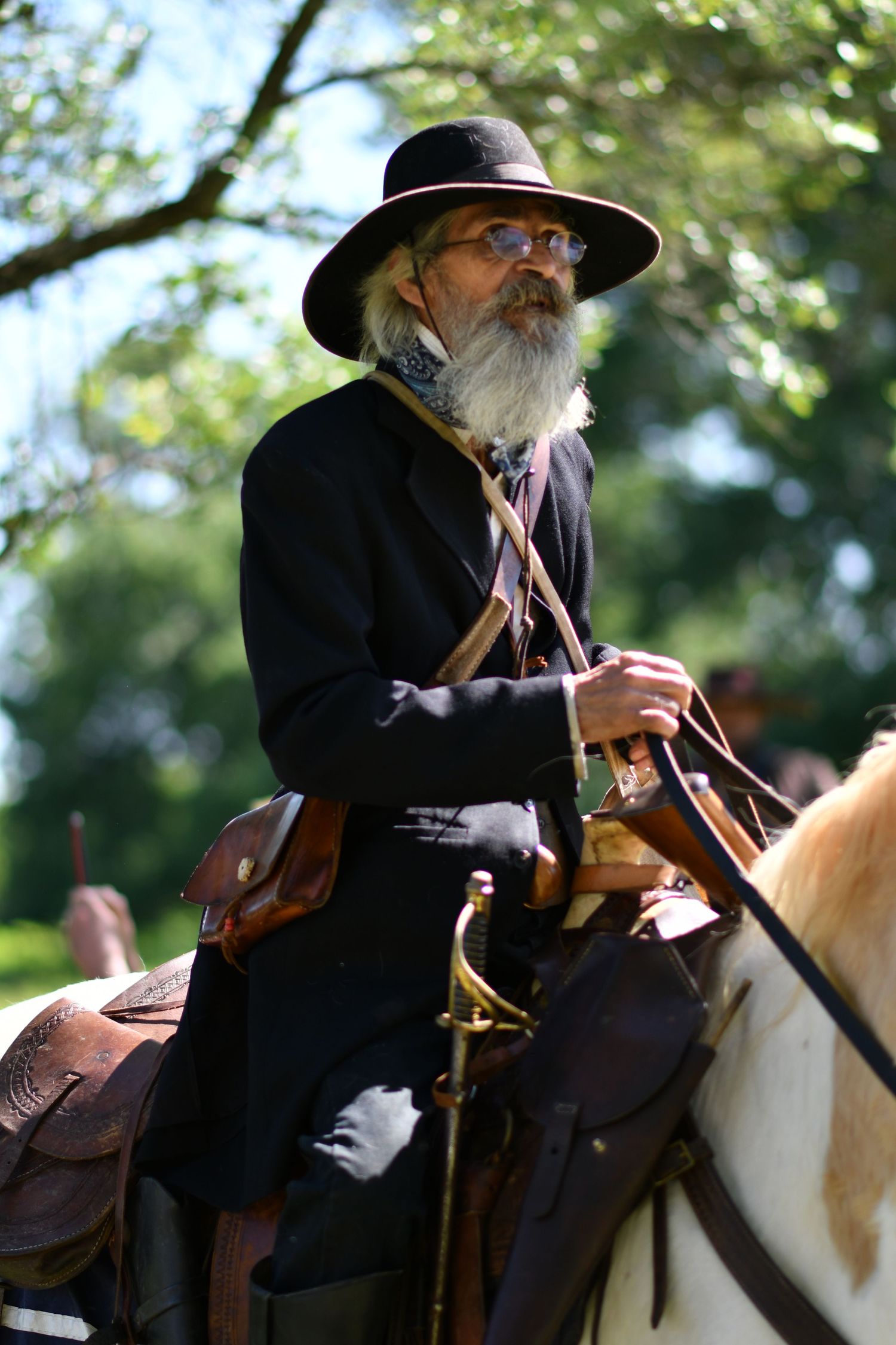 San Jacinto Reenactment man on a horse