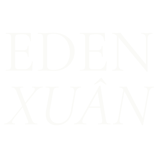 Eden Xuan brand logo displayed in elegant white serif typography on a clean white background.