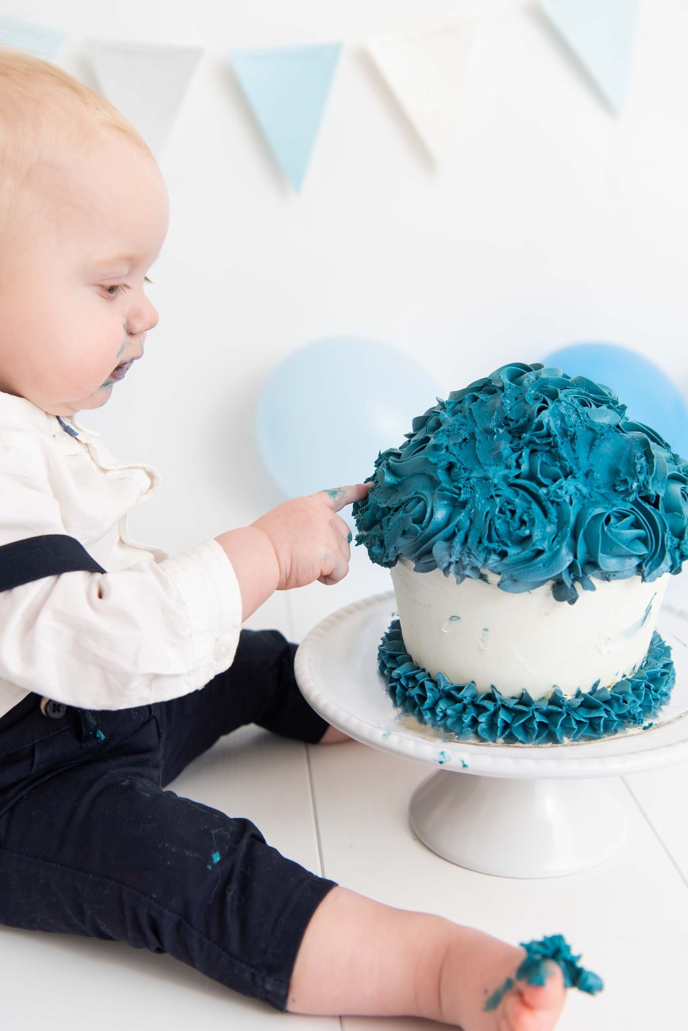 barnfotograf smash the cake