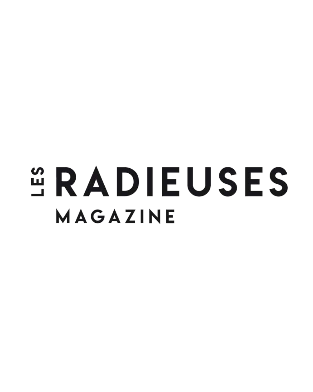 Black text logo of Les Radieuses Magazine on a plain white background.