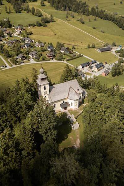 Pfarrkirche Maria Kumitz von oben
