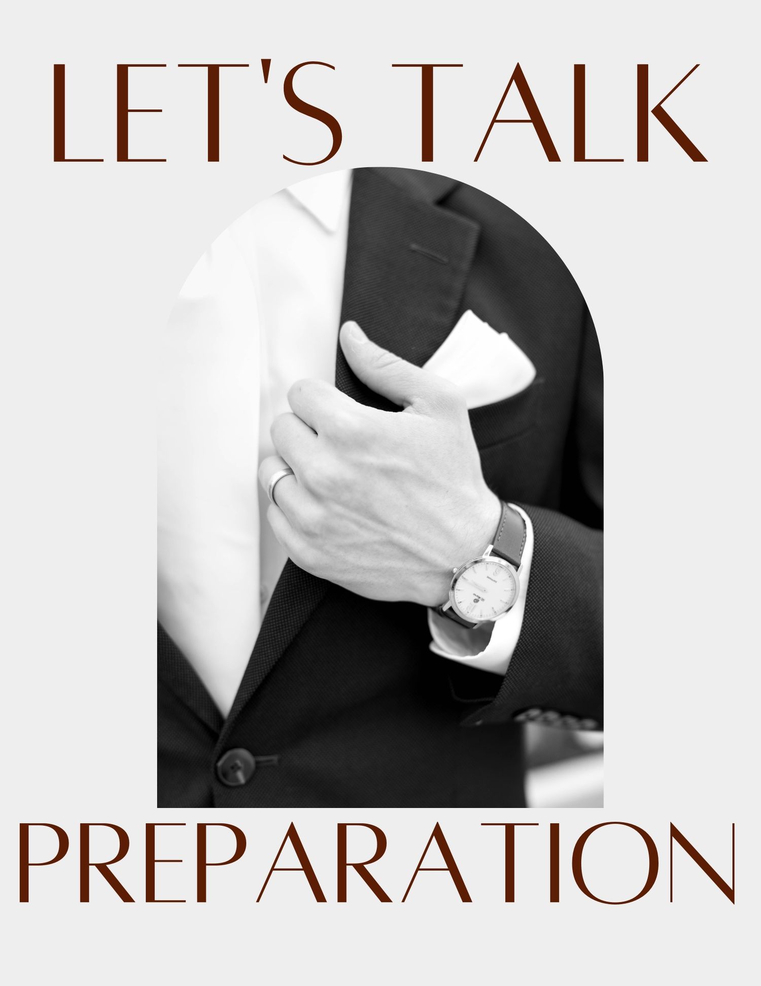 Black and white business photo collage showing professional handshakes and meeting preparation scenes.