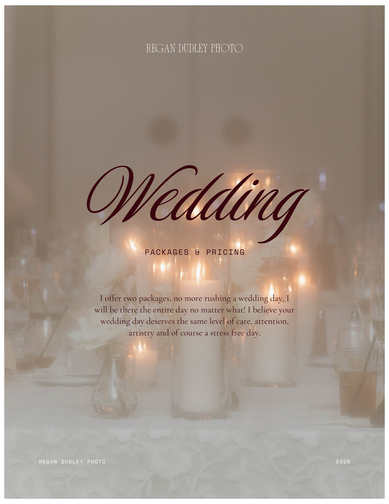 Soft glowing candles illuminate a wedding-themed text display with romantic lighting and ethereal ambiance.