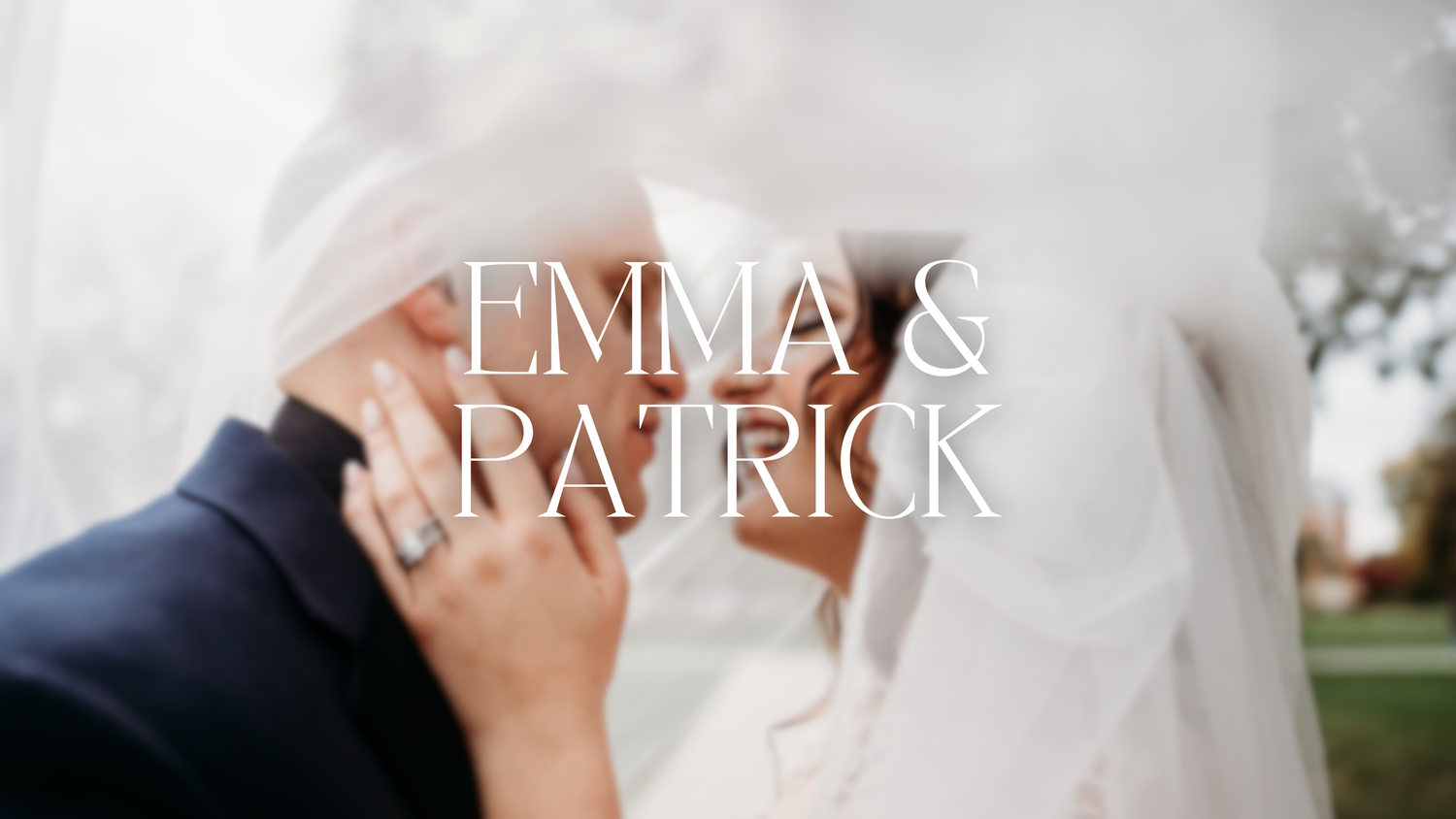 A wedding photo collage shows intimate moments between a couple in formal attire during their special day.