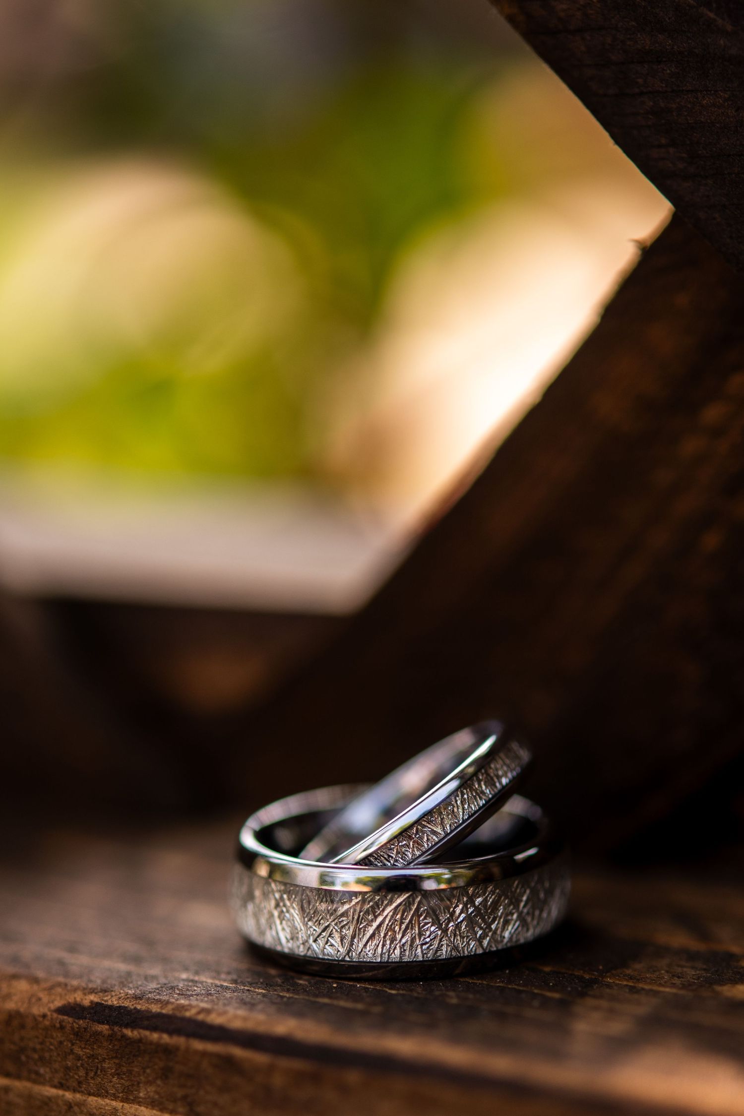 Man and womans wedding bands