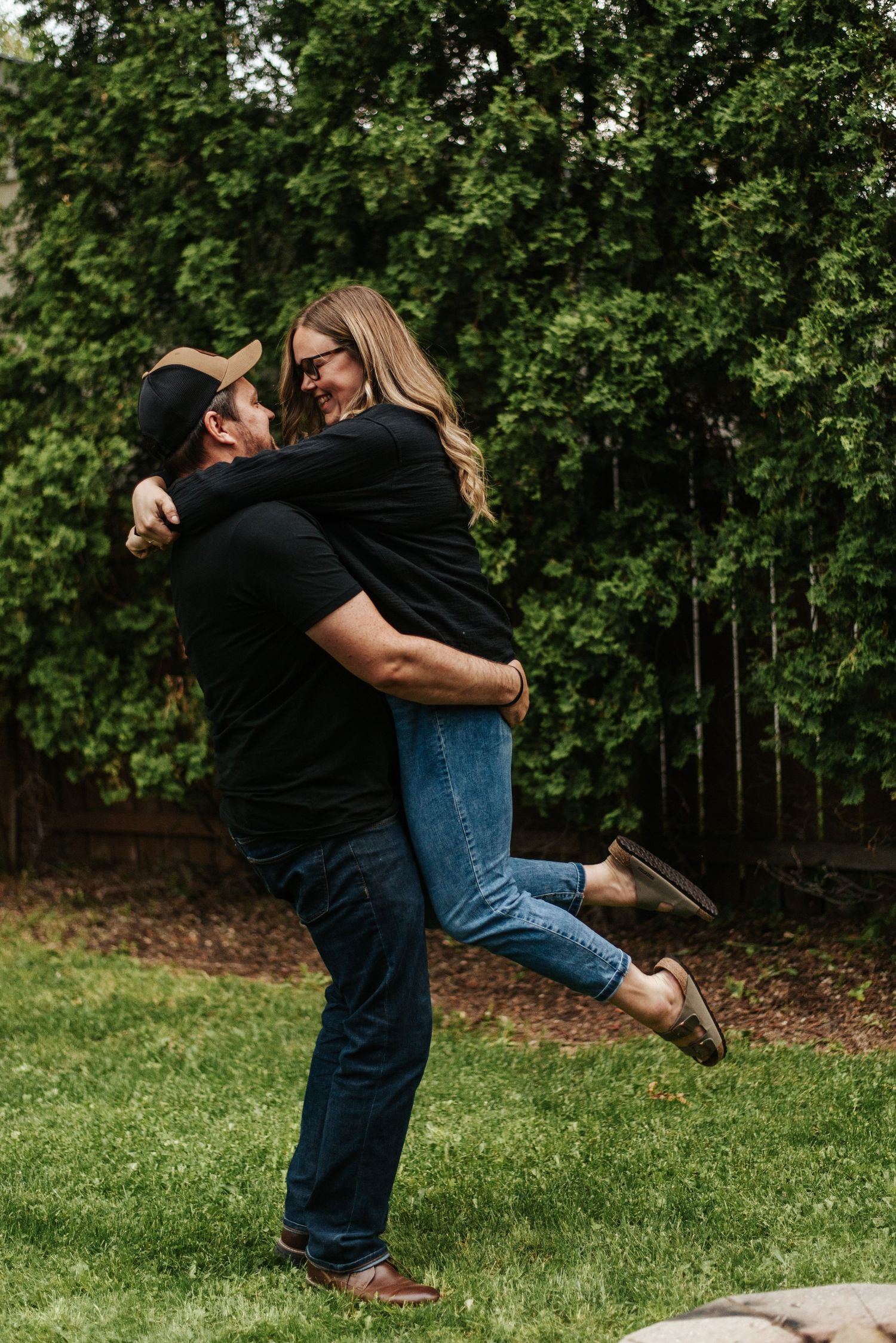 man and woman kiss