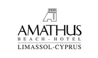 Amathus Beach Hotel Limassol Cyprus official logo in black and white.