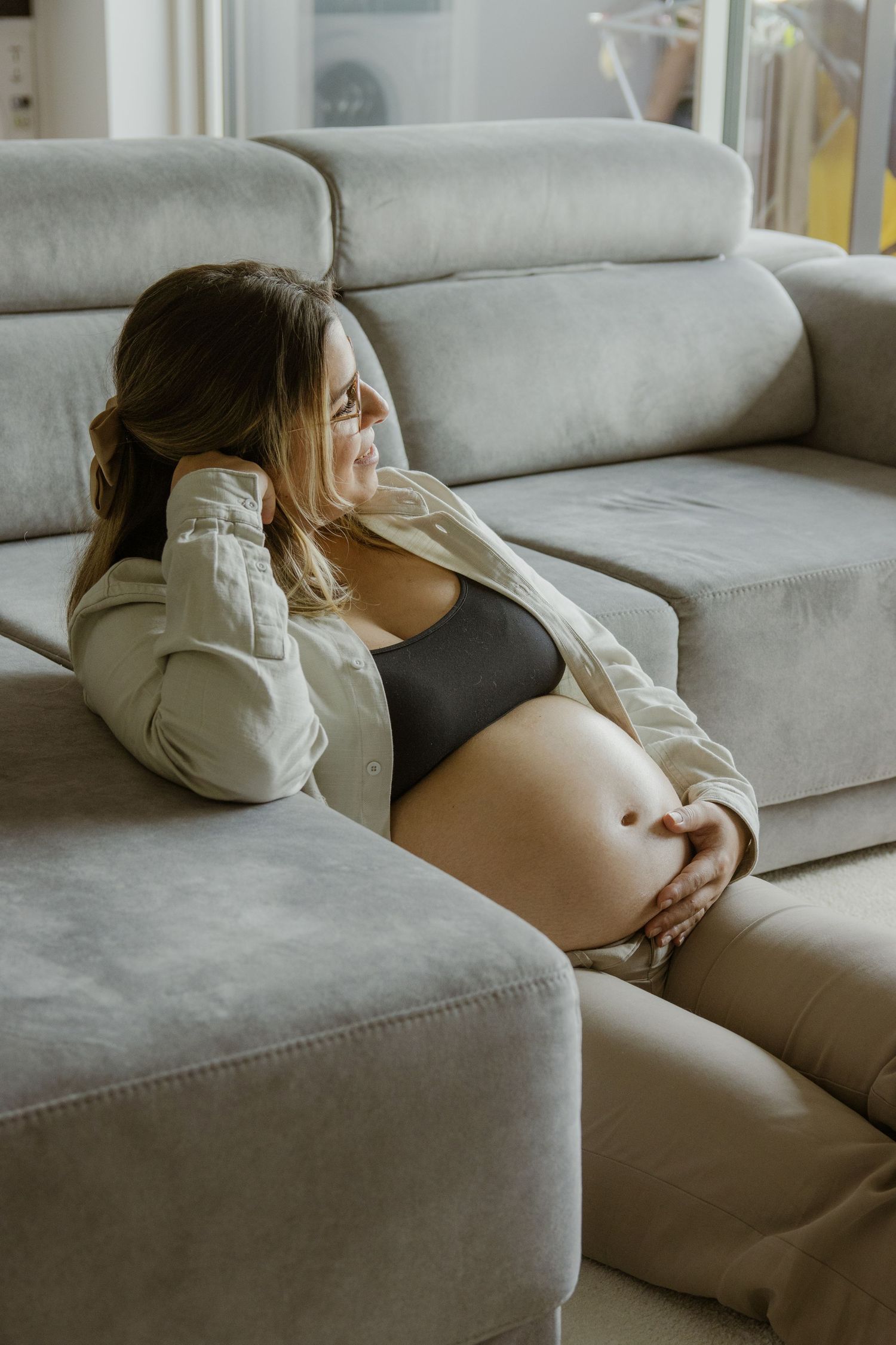Sessão de maternidade em casa