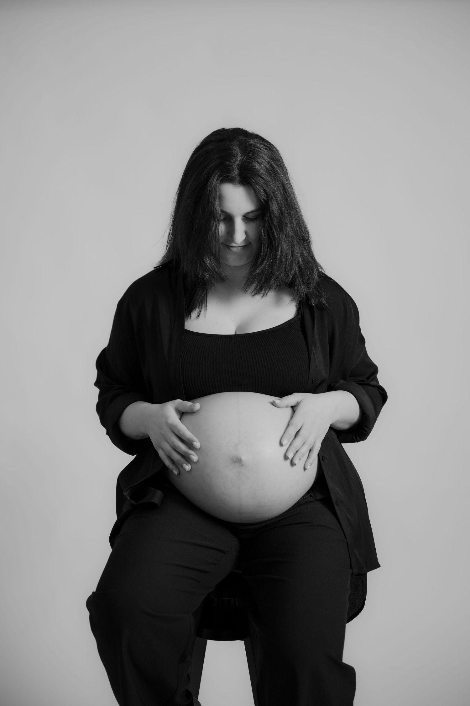 Sessão de maternidade em estudio