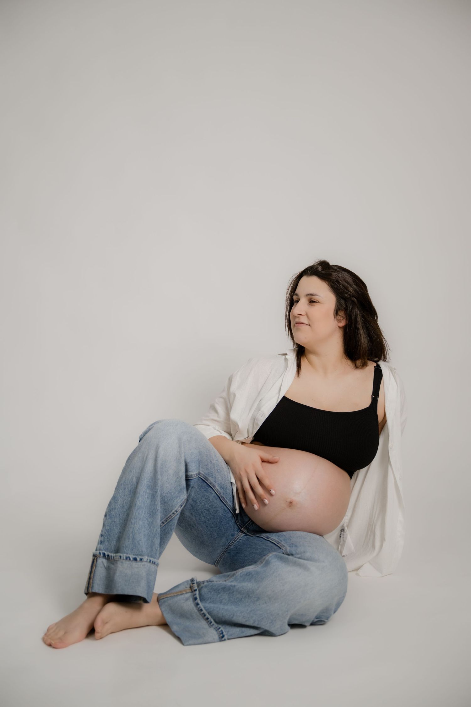 Sessão de maternidade em estudio