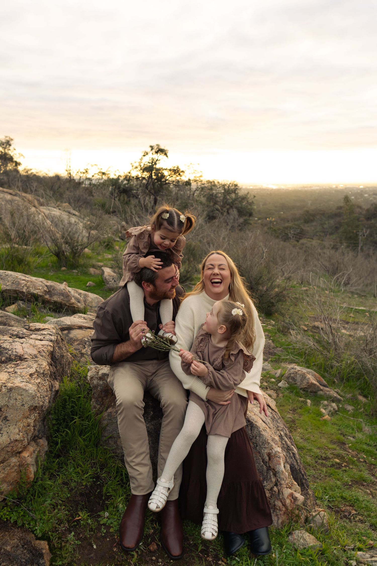 Perth Family Photographer perth hills lions look hour lesmurdie photoshoot