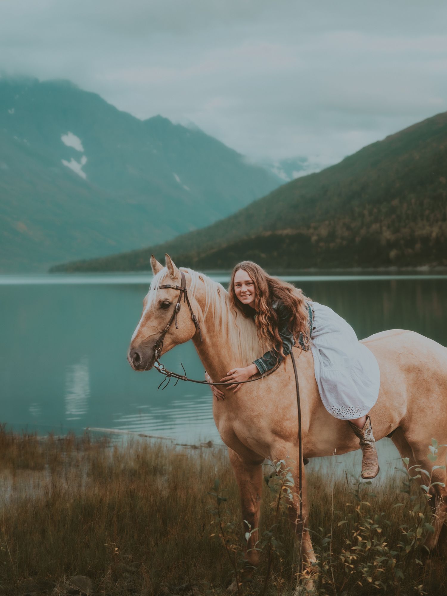 Equine and Owner Portrait Photography by North and Wild in Alaska