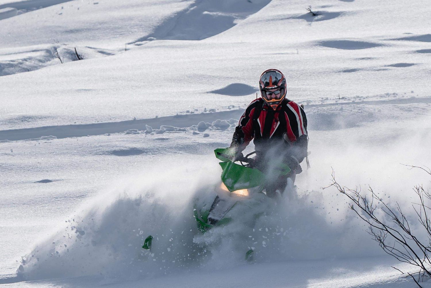 Event Photographer in Alaska North and Wild, Snowmachine Rider in Snow