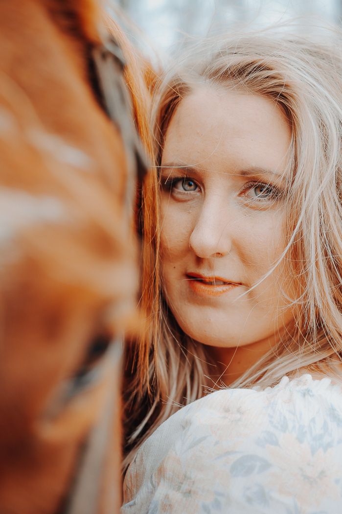 Equine and Owner Portrait Photography by North and Wild in Kansas